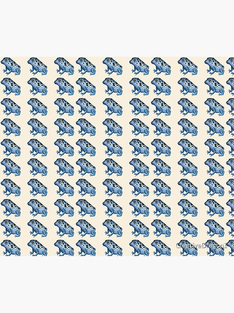 Thumbnail 6 of 6, Throw Blanket, Blue Frog Pattern designed and sold by CreativeDragon1.