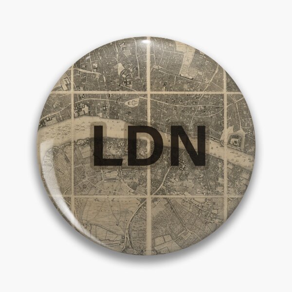 Item preview, London LDN John Rocque 1746 Map Print designed and sold by rohanos.