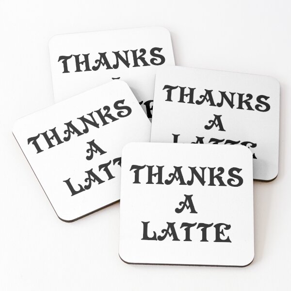 Item preview, CAFE COFFEE TALK~Thanks a Latte~Funny~Logo 002 designed and sold by Spinning Plates 360.