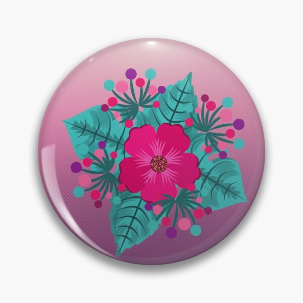 Item preview, Red flower with berries designed and sold by Delicarte.
