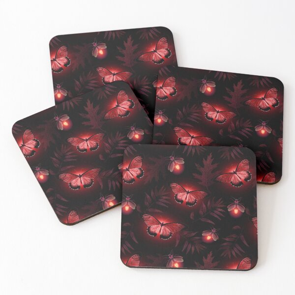 Item preview, Autumn firefly and moth red designed and sold by BlueMothShop.