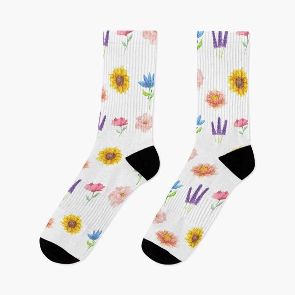 Item preview, colorful watercolor flowers stickers pack designed and sold by Yaara-zer.