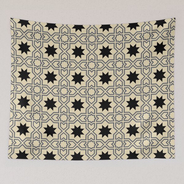 Item preview, Balck Yellow arabesque pattern designed and sold by PhotoShopping.