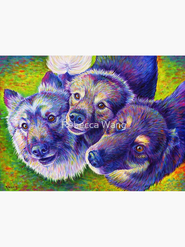 Three Amigos Colorful Dogs by lioncrusher