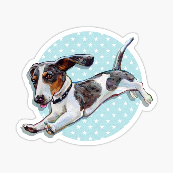 Super Cute Dachshund Pattern Sticker