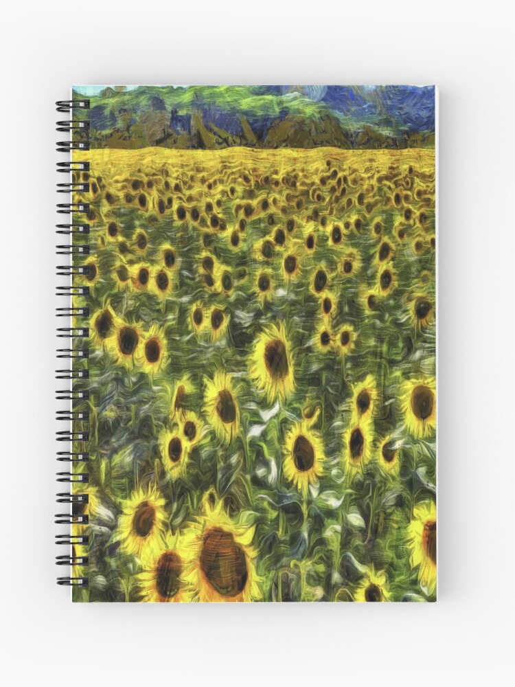 Cuaderno de espiral «Campo de girasol Vincent Van Gogh» de Londonimages |  Redbubble