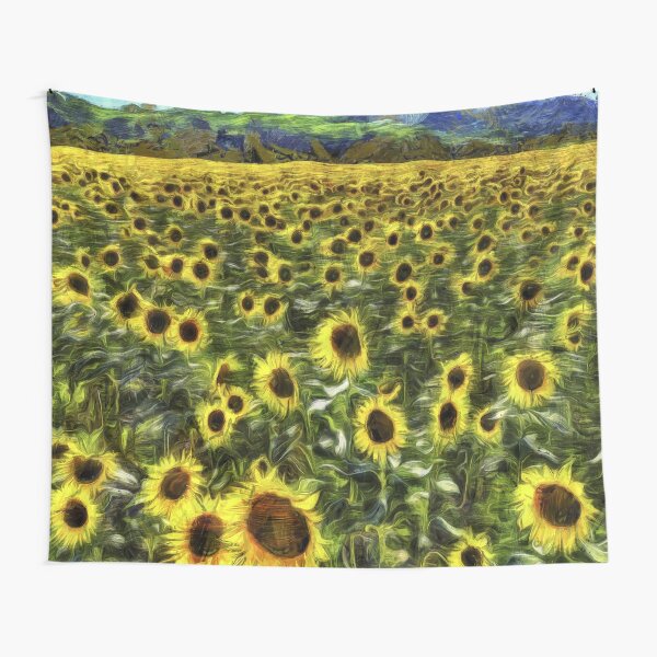 Vintage sunflower finished needlepoint Bunch of sunflowers in pot selling French completed tapestry 27.8