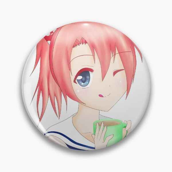 Item preview, Sailor girl drinking tea designed and sold by LunatiqueDesign.