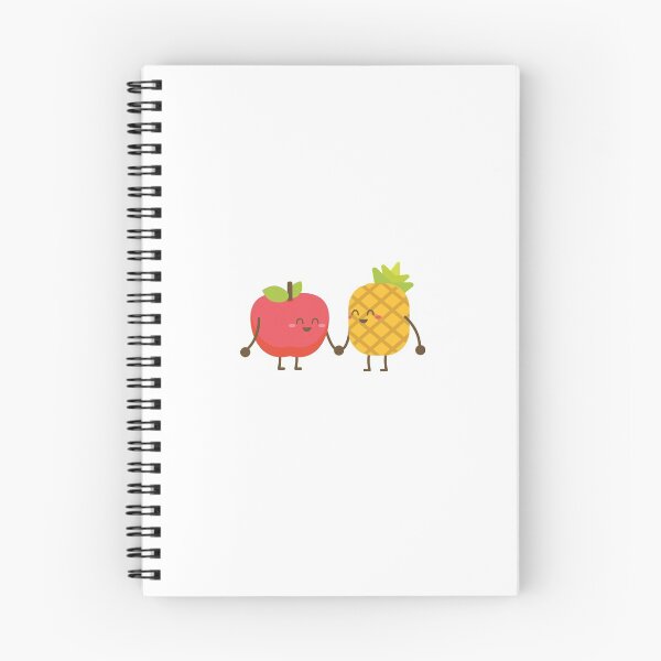 Item preview, cheerful fruit friends apple and pineapple designed and sold by lsvds.