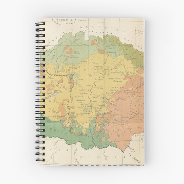 Item preview, Vintage Hungary Ethnological Map (1869) designed and sold by BravuraMedia.