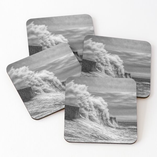 Item preview, Large wave over Porthcawl lighthouse during a storm. designed and sold by iCimages.net.