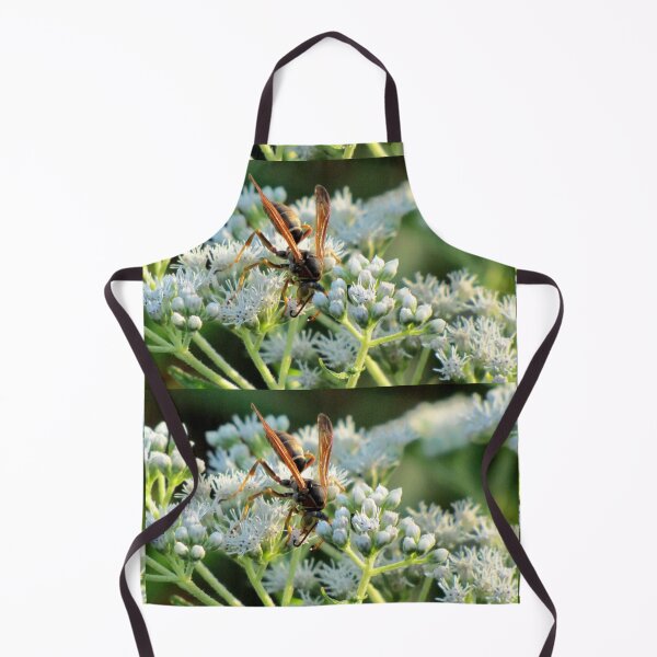 Item preview, Male Northern Paper Wasp On Boneset Flowers designed and sold by Jean Gregory Evans.