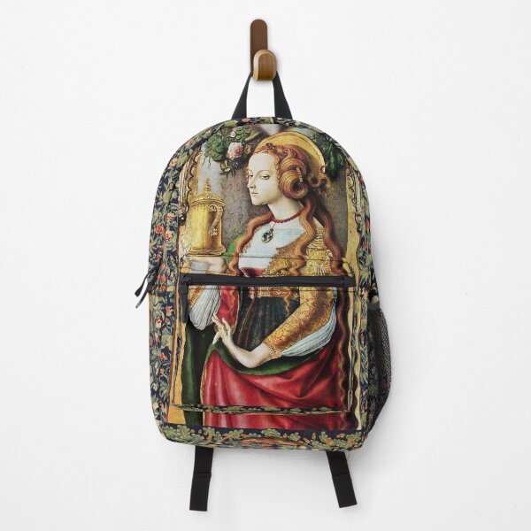 Item preview, ST. MARIE MAGDALENE MILLEFLEURS ,RED GREEN BLUE FLORAL MOTIFS designed and sold by BulganLumini.
