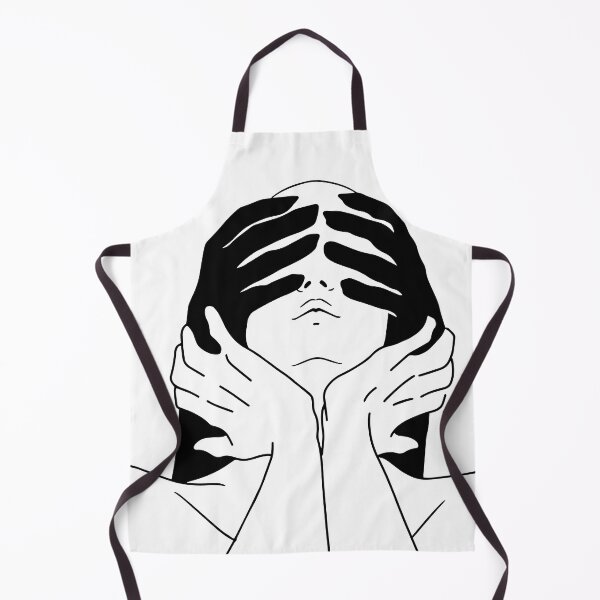 Item preview, The multiple hands that cover the eyes of the being/ black on white / black line designed and sold by Mariuki Flow.