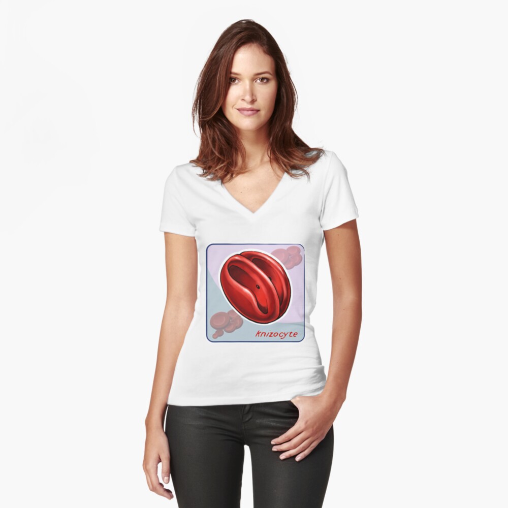 Item preview, Fitted V-Neck T-Shirt designed and sold by DrawnToTheSea.