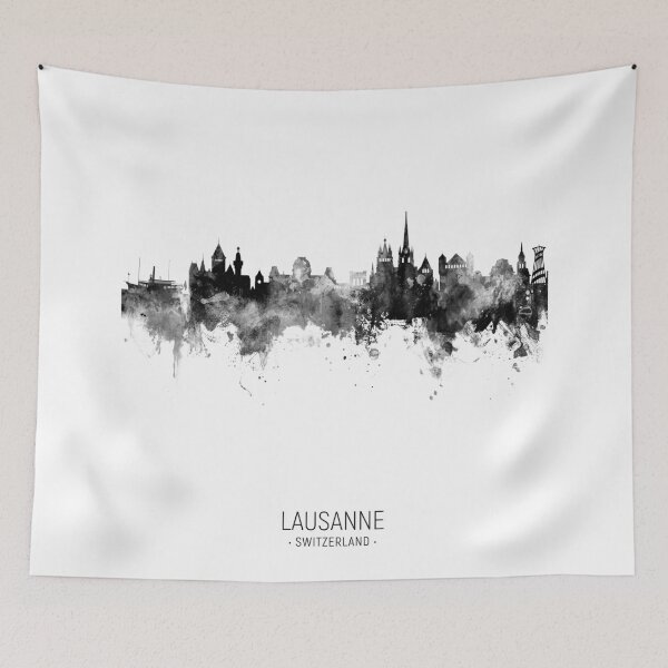 Item preview, Lausanne Switzerland Skyline designed and sold by ArtPrints.