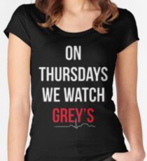 "On Thursdays We Watch Grey's" Women's Fitted Scoop T-Shirt