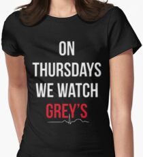 "On Thursdays We Watch Grey's" Women's Fitted T-Shirt