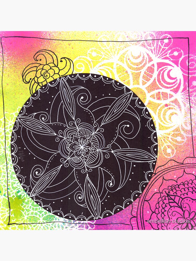 Bright Doodle Mandala by tammymurdock