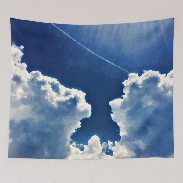 Item preview, Royal Blue Sky / Clouds /Fluffy Clouds / Jet Trail / Sunny Sky / Atmosphere designed and sold by artenvironments.