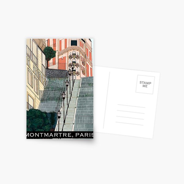 Item preview, montmartre paris travel poster designed and sold by acamille28.