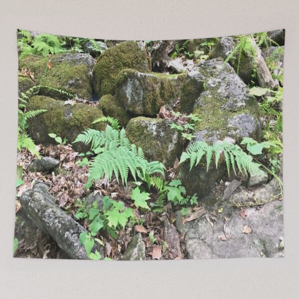 Item preview, Fern Forest Floor / Mossy Cover / Rocks / Lush Plants designed and sold by artenvironments.