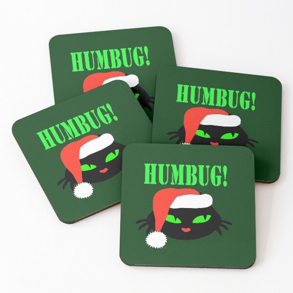 Item preview, Bah Hum Bug Christmas Cat retro designed and sold by patjila.