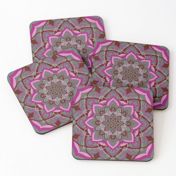 Item preview, Rose pink grey mandala designed and sold by Hurricanegreen.