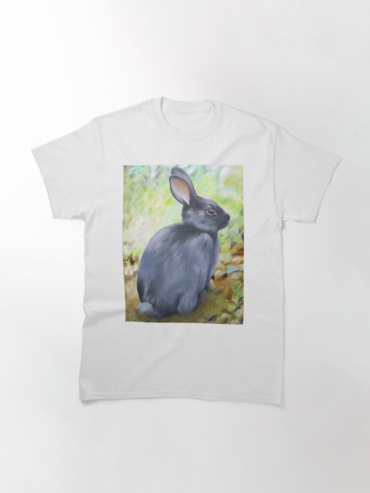 Alternate view of Black Rabbit In The Forest Classic T-Shirt