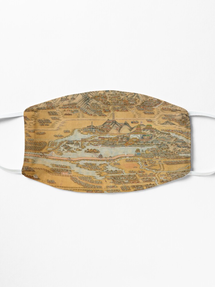 Alternate view of c. 1888 Map of the Summer Palace (颐和园), Beijing, China Mask