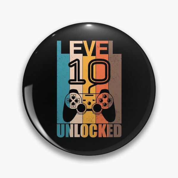 Item preview, Level 10 unlocked Vintage 10th birthday gamer gift designed and sold by kader85.