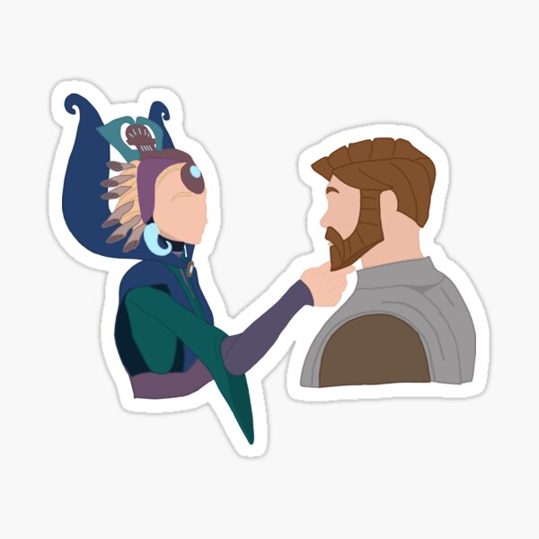 Obi Wan & Satine Sticker Sticker
