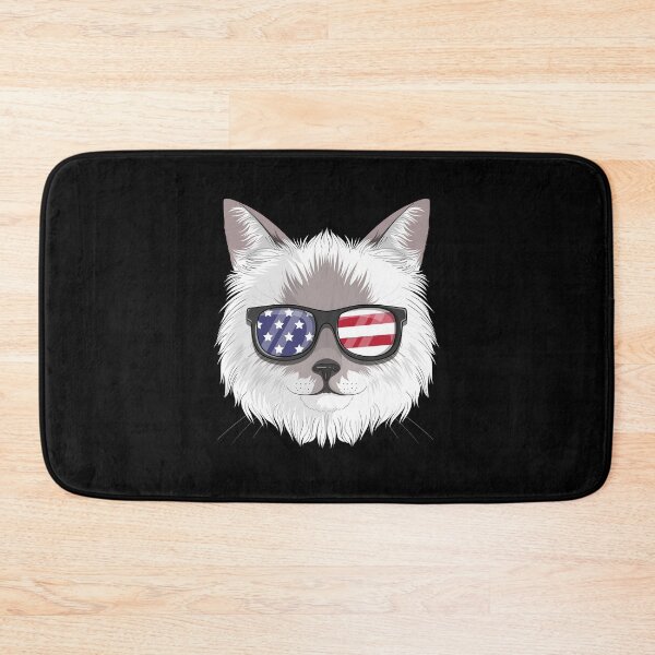 Item preview, Patriotic Birman Cat Kitty Merica American Flag designed and sold by fatamyfan1.