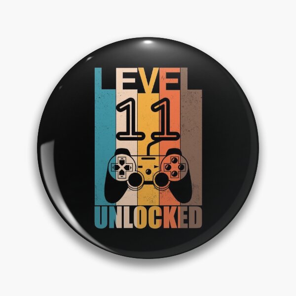 Item preview, Level 11 unlocked Vintage 11th birthday gamer gift designed and sold by kader85.