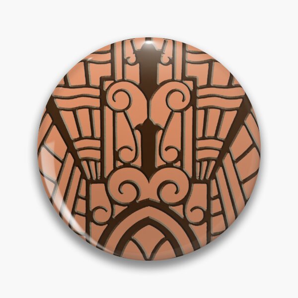 Item preview, Art Deco Architectural Pattern, Copper and Brown designed and sold by Marymarice.