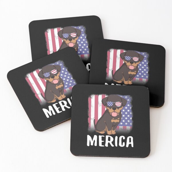 Item preview, Merica Rottweiler Dog USA American Flag designed and sold by fatamyfan1.