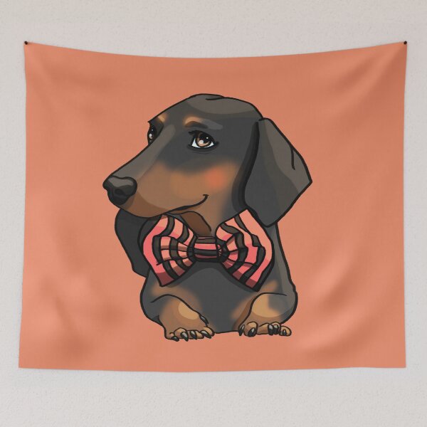 Item preview, Cute dachshund illustration, doxie disneyfication designed and sold by Sofia Dimitriadou.