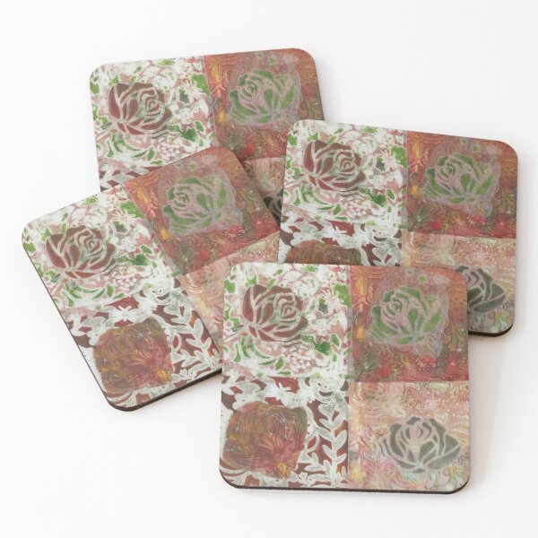 Item preview, Patchwork of Gelliprint Roses designed and sold by LymphomaLass.