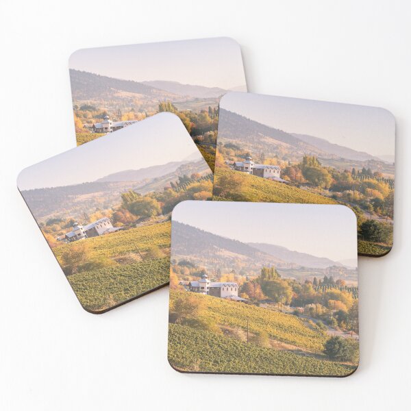 Item preview, Autumn Sunset View of Vineyards - Naramata Bench designed and sold by Amy Mitchell.