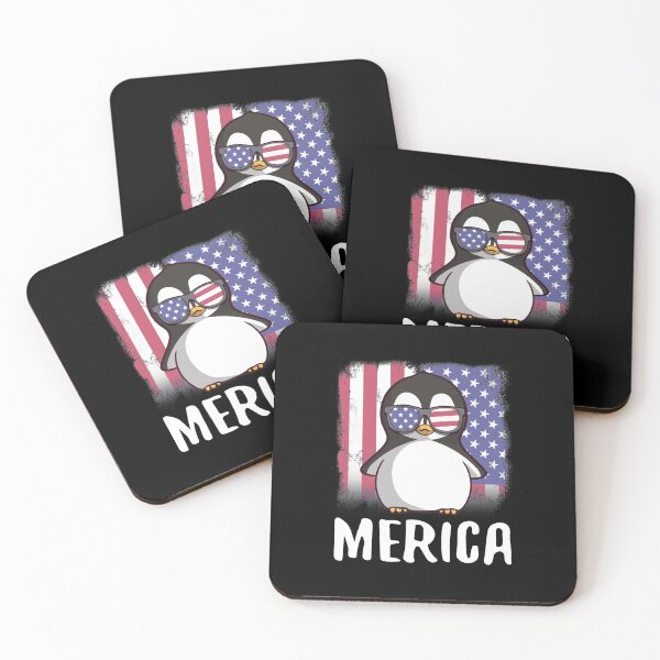 Item preview, Merica Cute Penguin USA American Flag designed and sold by fatamyfan1.