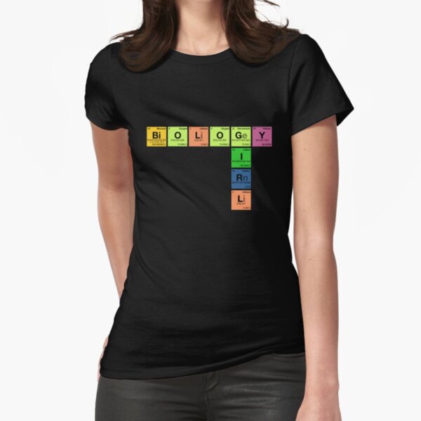 BIOLOGY GIRL - Periodic Elements Scramble! Fitted T-Shirt