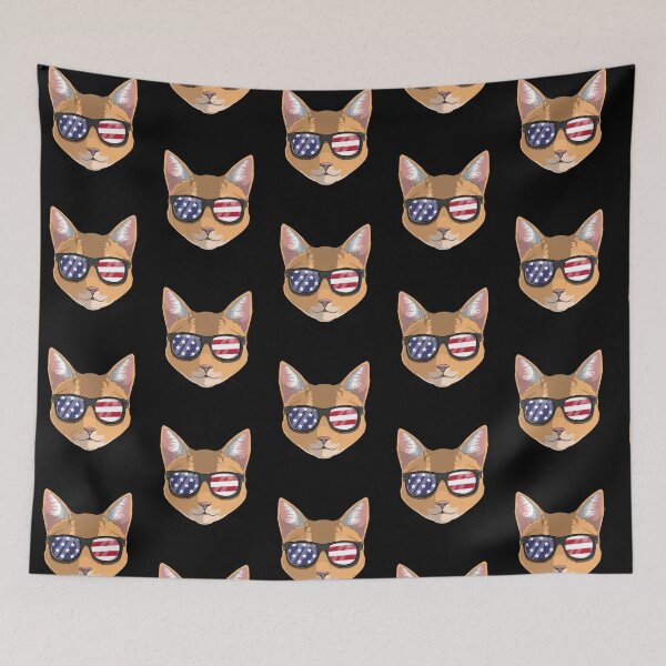 Item preview, Patriotic Abyssinian Cat Kitty Merica American Flag designed and sold by fatamyfan1.