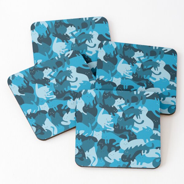 Item preview, CATmouflage - Blue Army Pattern designed and sold by vomaria.