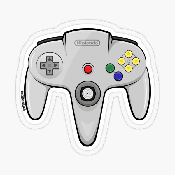 Pegatina Controlador N64 gris Pegatina transparente