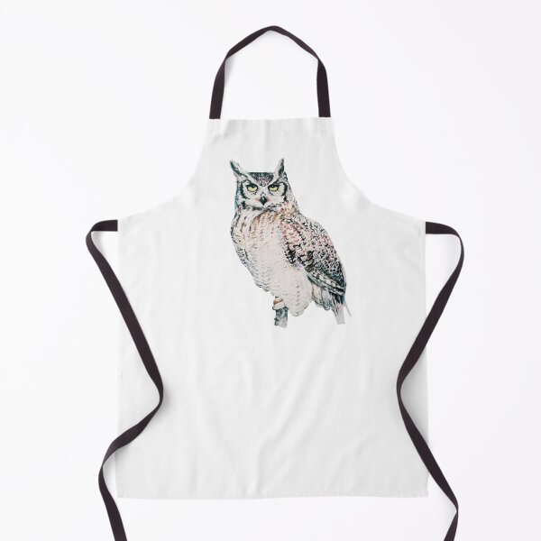 Item preview, Great Horned Owl - watercolour bird portrait designed and sold by Emily Bickell.