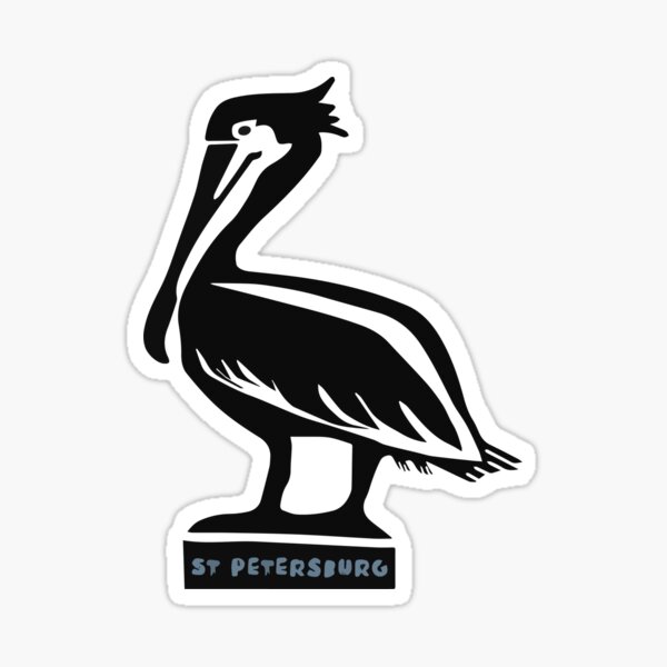 St Petersburg Pelican Sticker
