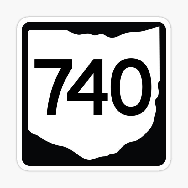 Ohio State Route 740 (Area Code 740) Sticker