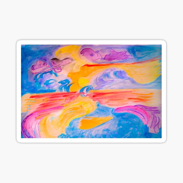 Sunset Inspires Loving Appreciation for life Sticker
