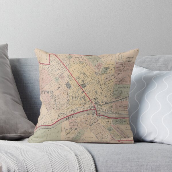 Item preview, Vintage Huntington IN Map (1879) designed and sold by BravuraMedia.