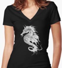 Angry Seahorse Women's Fitted V-Neck T-Shirt